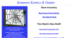 Desktop Screenshot of kenmore-komics.com