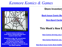 Tablet Screenshot of kenmore-komics.com